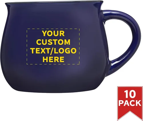 Miniatura 6 de Juego de 10 tazas de café glaseadas personalizadas para fogata, 12 onzas, paquete personalizado a granel, perfectas para café, té, expreso, cacao