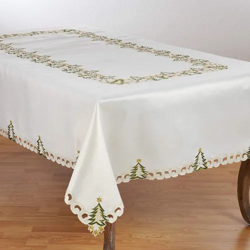 Miniatura 6 de SARO LIFESTYLE QX227.I1420B Pandoro Collection - Manteles individuales con árbol de Navidad (juego de 4 unidades), 14 x 20 pulgadas, color marfil