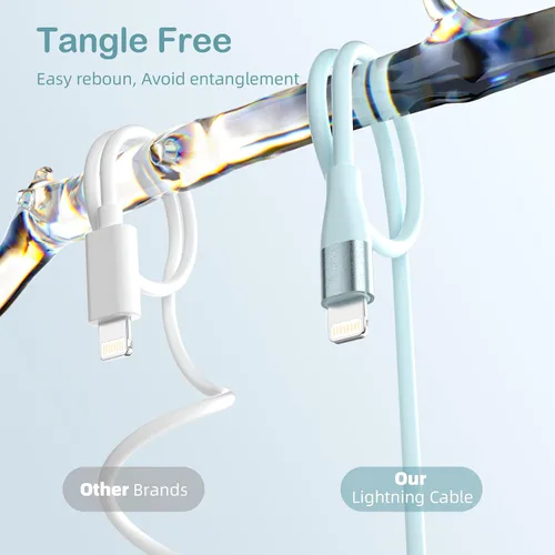 Miniatura 4 de Cargador de iPhone [certificado Apple MFi] Paquete de 3 cables Lightning de 10 pies de carga rápida para iPhone compatible con iPhone 13, 12, 11 Pro