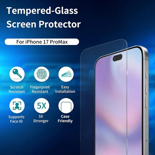 Miniatura 6 de ImpactStrong Paquete de 3 protectores de pantalla de vidrio templado inastillables para iPhone 17 Pro Max [marco de fácil instalación]