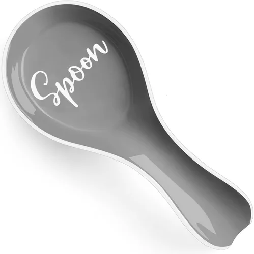 Miniatura 9 de Reposa Cucharas Turquesa para Estufa, DAYYET Soporte de Cuchara Grande de Cerámica Turquesa, Reposa Cucharas para Encimera de Cocina, Soporte