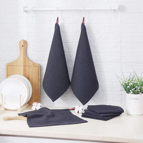 Miniatura 504 de Kitinjoy - Paños de cocina de 100 % algodón, tela de tejido gofrado, paño de limpieza ultrasuave, absorbente y de secado rápido. Beige