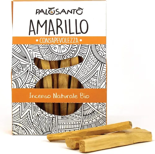 Palo Santo Amarillo - Varillas de incienso Bursera Graveolens, 15 varillas, 3.9 in / 3.94 pulgadas, para uso doméstico con fragancias