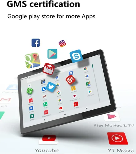 Miniatura 3 de COOPERS Tablet 10 pulgadas, Android 15 Tablet, 32GB ROM 1TB Expandir Tabletas de computadora, Procesador Quad Core 6000mAh Batería, Pantalla táctil