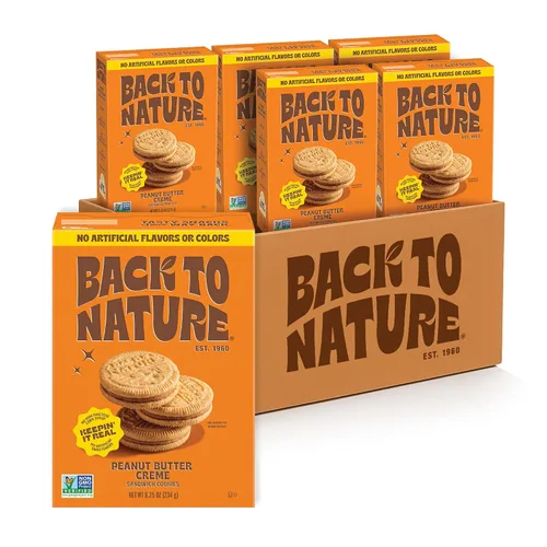 Miniatura 7 de Back To Nature, galletas sándwich crema de maní, 8.3 onzas
