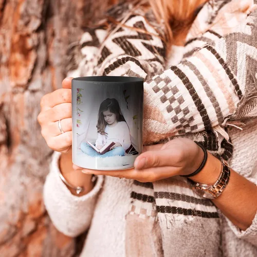 Miniatura 3 de Tazas de café personalizadas - Texto personalizado, foto, logotipo, imagen de collage, nombre inicial taza de monograma y tazas mágicas de cerámica
