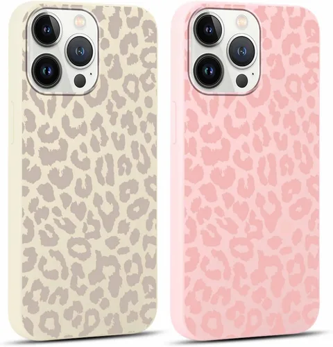 Miniatura 27 de Paquete de 2 Fundas de Teléfono Bonitas con Estampado de Guepardo para Apple iPhone 13 Pro Max de 6.7 Pulgadas, Fundas de Diseño