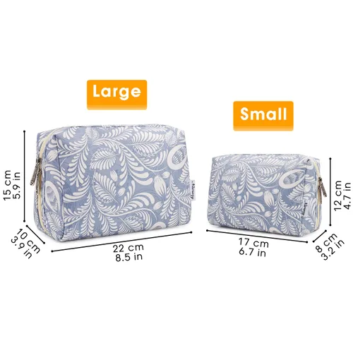 Miniatura 5 de Narwey Bonita bolsa de maquillaje de viaje, bolsa organizadora de cosméticos, bolsa de aseo con compartimentos para mujeres y niñas