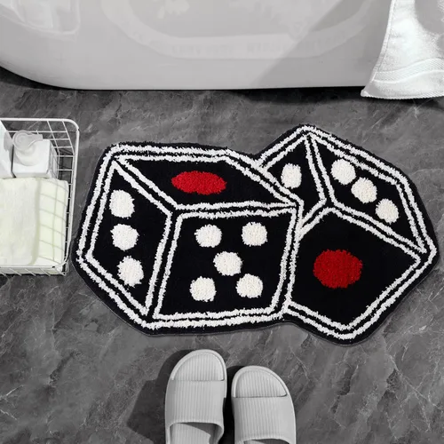 Miniatura 2 de Alfombra de Dados - 31"X23" Alfombra Genial Antideslizante de Flocado para Baño/Piso para Decoración de Sala de Estar, Decoración de Habitación