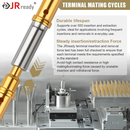 Miniatura 5 de JRready ST6356-12 Deutsch Conectores y enchufes chapados en oro tamaño 12, terminales de barril cerrados Calibre de alambre 12-16, 20 pares macho