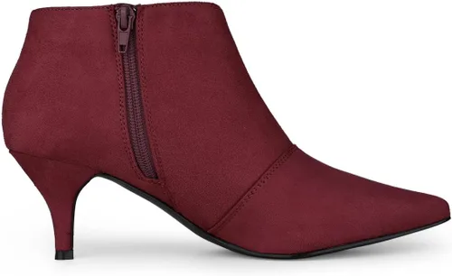 Miniatura 6 de Allegra K Botines de tacón de gatito con puntera puntiaguda para mujer