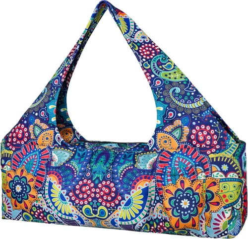Miniatura 7 de Bolsa para esterilla de yoga – Bolsa de yoga grande con correa para esterilla de yoga, cremallera y bolsillos, bolsas de yoga y transportadores que