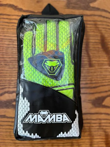 Miniatura 6 de MAMBA Guantes de portero, palma de látex de alta calidad y mano trasera; protección para los dedos y pulsera de doble capa. Guantes de portero