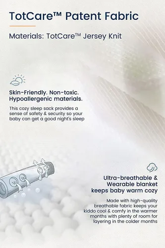 Miniatura 5 de TotAha Saco de Dormir Cálido 0-3 Meses, Manta Vestible Suave Acolchada 1.0 TOG Saco de Dormir para Bebé con Cremallera Segura de 2 Vías