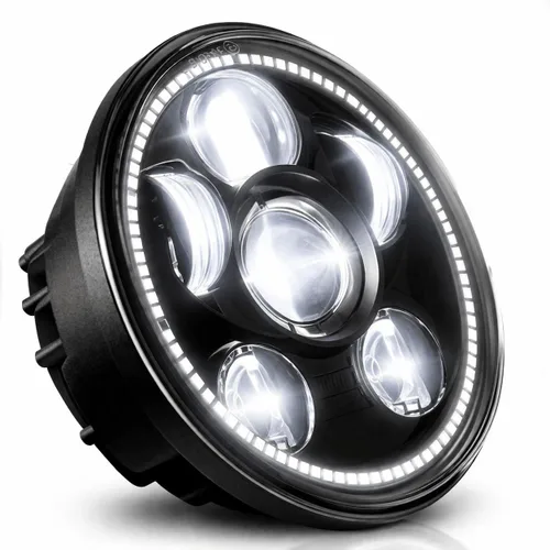 Miniatura 5 de Eagle Lights 8900BG3H-SCOUT - Faro delantero de motocicleta Indian Scout con anillo de halo blanco, se adapta a 2015+ Scout 60, Scout and Scout