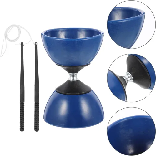 Miniatura 9 de Diabolo - Juego de yoyo chino para niños y principiantes, tamaño pequeño de 4.7 pulgadas, juguete tradicional de malabarismo con varillas de fibra