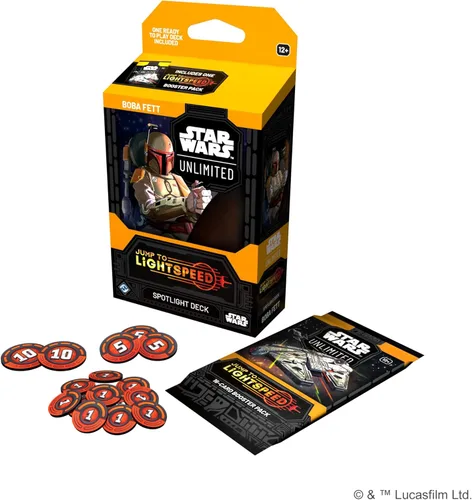 Miniatura 2 de Asmodee Star Wars: Unlimited TCG Jump to Lightspeed Boba Fett Spotlight Deck - Baraja de 50 cartas lista para jugar con cartas exclusivas, a partir