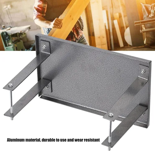 Miniatura 2 de Fdit Soporte para cepilladora eléctrica, mesa multifunción de aluminio para carpintería, tablero de soporte de 11.4 x 6.9 pulgadas, incluye patas