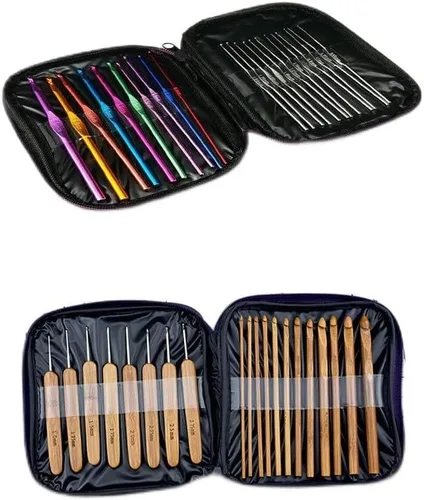 Miniatura 9 de Juego de agujas ergonómicas de ganchillo con estuche para manos artríticas