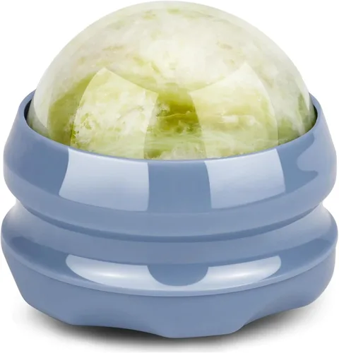 ideayard Bola de jade de piedra de masaje para masaje de cuerpo completo, masajeador de bola de lacrosse, herramienta de masaje de espalda, bola de