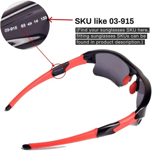 Miniatura 4 de Walleva Replacement Lenses And Rubber Kit For Oakley Flak Jacket XLJ Sunglasses - Multiple Options Available