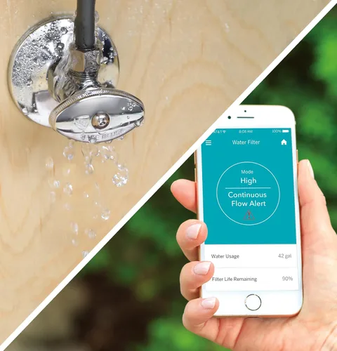 Miniatura 4 de GE Sistema de filtro de agua Smart Home + filtro de repuesto prémium (FTHLM) Sistema de filtración de agua que reduce el plomo, el olor y más