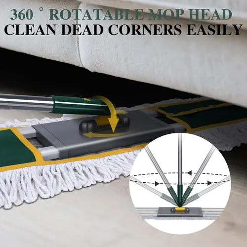 Miniatura 4 de Trapeador Comercial de 36", Masthome Trapeador Industrial de Servicio Pesado para Limpieza de Pisos, Trapeador de Polvo Comercial con 3 Almohadillas