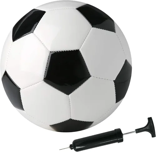 Miniatura 12 de Balón de fútbol tamaño 3, 4, 5, para niños, jóvenes, adultos, para divertirse, de cuero resistente al desgaste, viene con inflador, práctica