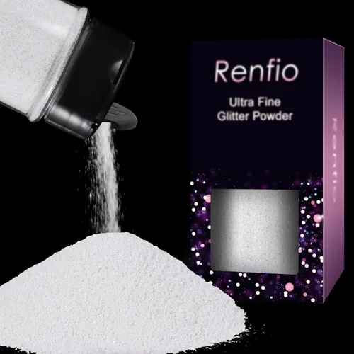 Miniatura 39 de Renfio Polvo de purpurina ultra fina de ópalo con purpurina metálica de 1.75 onzas (1.76 oz), copos de PET para manualidades, lentejuelas de 1/128