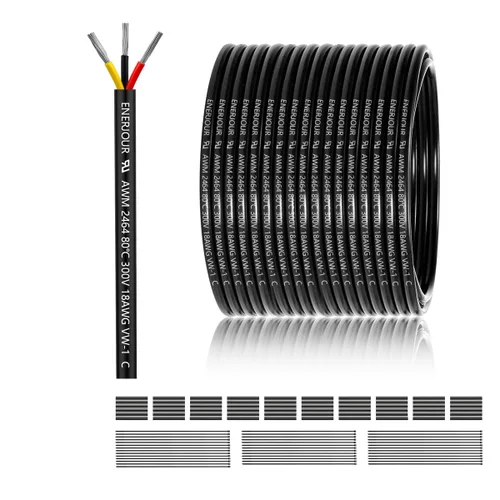 Miniatura 41 de Cable eléctrico de calibre 12 y 2 conductores de 25 pies, cable de 12 AWG UL 2464 de 2 hilos de cobre estañado trenzado en PVC de calibre 12/2
