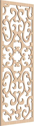 Miniatura 150 de Smithfield Paneles de pared decorativos de madera con calado, 13 3/8 pulgadas de ancho x 34 3/8 pulgadas de alto x 3/8 de alto, roble rojo rojo
