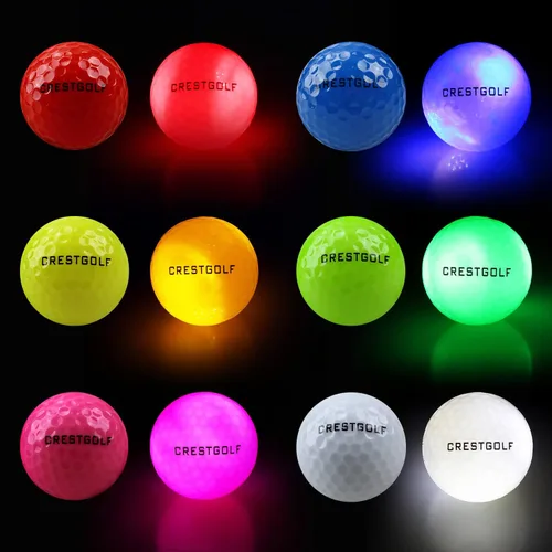 Miniatura 5 de Crestgolf Paquete de 6 pelotas de golf que brillan en la oscuridad iluminadas por la noche con temporizador de reinicio de 12 minutos