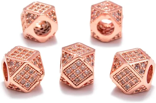 Miniatura 19 de AD Beads Pulsera de cuentas de zircón con tachuelas de strass