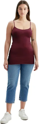Miniatura 272 de Emmalise Camisola larga casual básica para mujer, con tirantes ajustables, top en capas