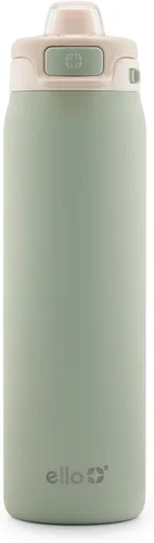 Miniatura 22 de Ello Pop & Fill Insulated Stainless Steel Water Bottle with Quick Fill Lid, Leakproof Locking, Sip or Chug Spout, BPA-Free, Double Wall Vacuum Negro