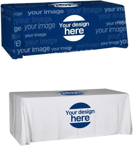 Miniatura 4 de Mantel personalizado con logotipo, mesa de 6 pies para eventos de ferias, cumpleaños, bodas, ferias, mantel personalizado