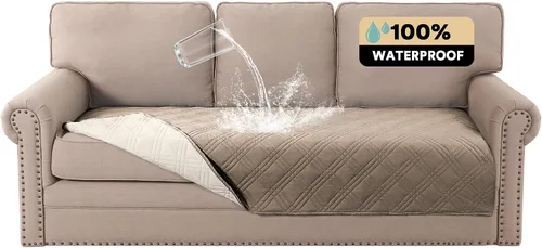 Miniatura 23 de PrinceDeco - Funda para sofá reclinable 100% impermeable, funda para sofá para sala, protector de muebles resistente al agua con correas elásticas