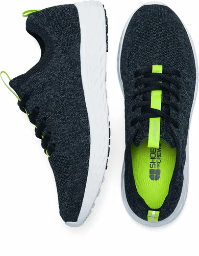 Miniatura 9 de Shoes for Crews Everlight ECO, zapatos de trabajo antideslizantes para hombre, transpirables, ligeros, con cordones, resistentes al agua, NegroGris