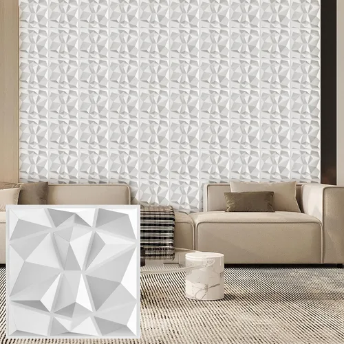 Miniatura 33 de Heikki Paquete de 30 Paneles de Pared 3D para Decoración de Pared Interior, Paneles de Pared con Textura de Flores de PVC para Sala de Estar