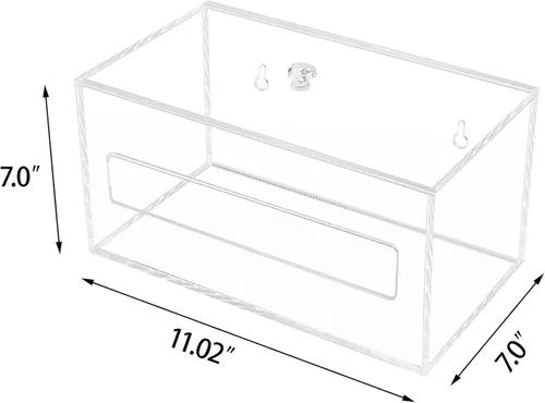 Miniatura 3 de Dispensador de soporte de bolsa de basura para basura, organizador de acrílico transparente para montaje en pared