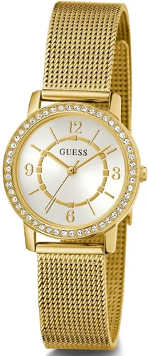Miniatura 2 de GUESS Ladies 28mm Watch - Gold Tone Bracelet White Dial Gold Tone Case