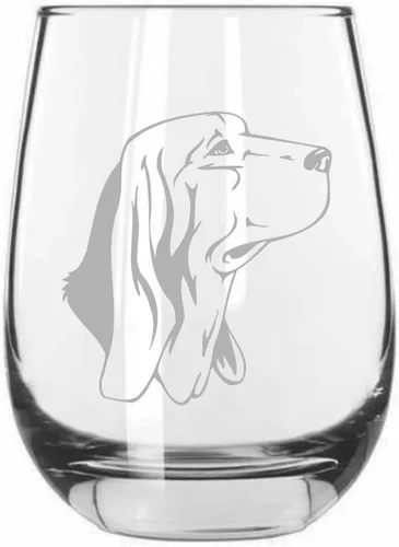Miniatura 202 de Sakhalin Husky Dog - Copa de vino grabada personalizada de 15.25 onzas sin tallo