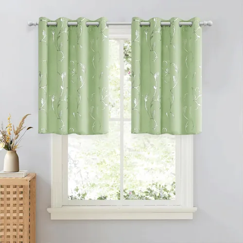 Miniatura 110 de BUHUA Cortinas Opacas de 63 Pulgadas de Largo, 2 Paneles con Aislamiento Térmico, Tratamiento de Ventana para Dormitorio, Cortinas Oscurecedoras