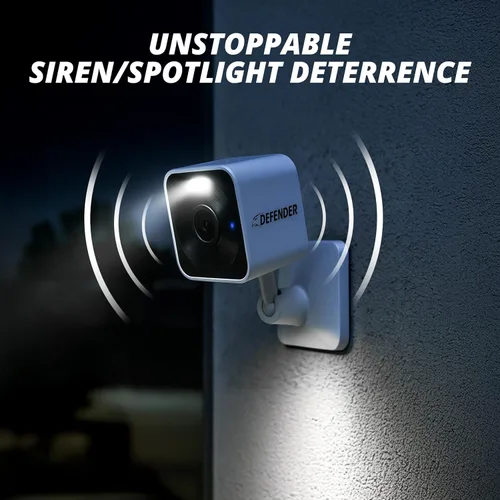 Miniatura 7 de Cámara de seguridad Defender GO 2K con AI, WiFi para interior/exterior, para hogar, negocio, mascotas, bebé, detección AI, banda dual, foco/sirena