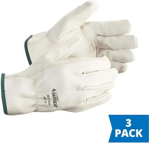 Miniatura 2 de J. J. Keller & Associates, Inc. SAFEGEAR, guantes aislados de piel vacuna, guantes de trabajo de cuero de invierno, resistentes a la abrasión