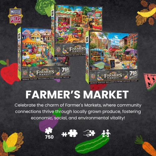 Miniatura 2 de Masterpieces Rompecabezas de 750 piezas para adultos y familia - Mercado de esquina - 18 x 24 pulgadas