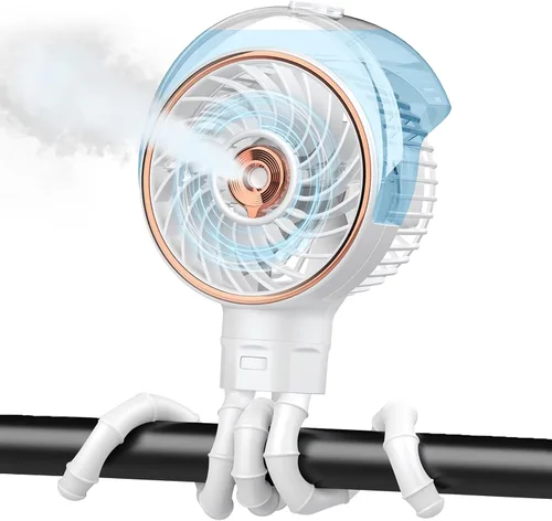 Miniatura 9 de Ausic Ventilador portátil Mister de 3.5 fl oz para cochecito, batería recargable segura para bebés, esenciales para bebés, ventiladores de clip