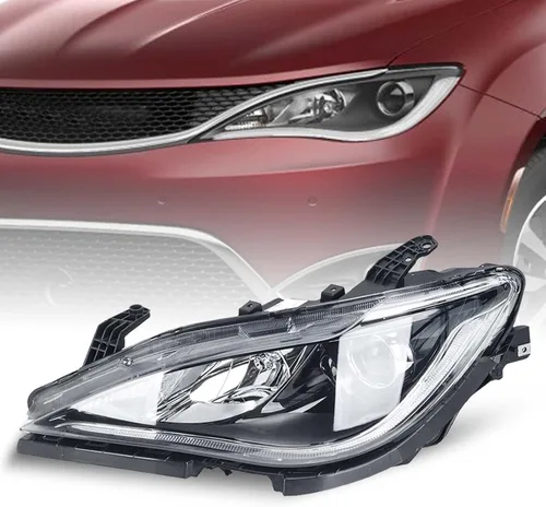 Faro delantero halógeno del lado izquierdo del conductor sin LED DRL compatible con Chrysler Pacifica 68370845AA 68370845AD 68370845AC 2017-2020