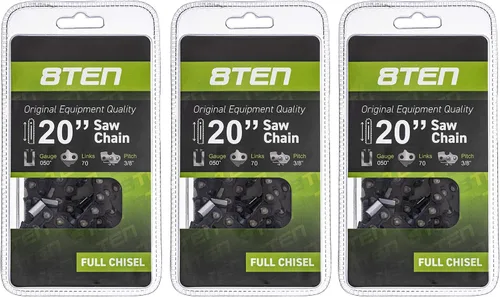 Miniatura 149 de 8TEN Cadena de motosierra semi cincel de 6 pulgadas .050 1/4 42 DL para Worx WG320 Black & Decker LLP120 (paquete de 3)