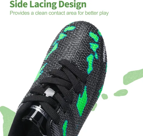 Miniatura 2 de DREAM PAIRS Tacos de fútbol para niños y niñas, zapatos de fútbol para niños pequeños, niños grandes